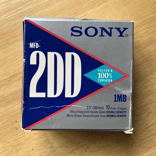 Sony MFD-2DD 3.5 Inch Micro Floppydisk Double Density Set of 9