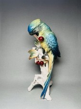 Karl Ens Volkstedt handbemalte Porzellan Papageien Figur