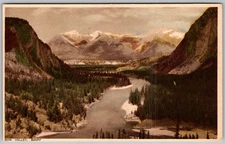 Antique Postcard Bow Valley View Banff, CA 1910s