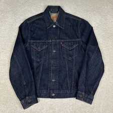 VTG Levis Jacket Mens Medium Blue 70500 04 Denim Trucker Type 3 III Dark Wash