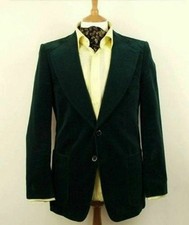Men's Green Velvet Two Button Stylish Tuxedo Blazer Dinner Wear Jacket