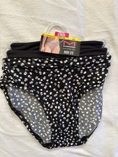 NEW Maidenform Panty Everyday Luxe Bikini 3-Pack Size 6 Medium DM3TBK Multicolor