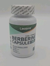 Berberine Capsules 1500MG 120 Caps 3-In-1 Formula Vegan Exp 9/26 Sealed