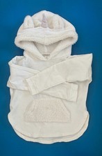 White Carter's Unicorn Fleece 80 Cotton Hoodies Size 12 YRS