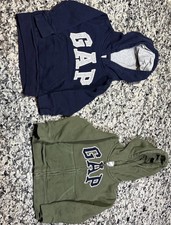 Baby Gap Toddler Hoodie Sweaters Boys 3 Yrs Old Toddler Green  Blue Lot Of 2