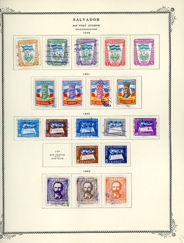 EL SALVADOR Selections on Scott Specialty Album Page Lot #59 - SEE SCAN - $$$