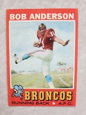 1971 Topps Bob Anderson #212 Rookie Card NM Denver Broncos. rookie card picture