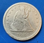 1857 Seated Liberty Quarter - Great Coin!