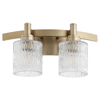 Stadium - 2 Light Bath Vanity-Aged Brass Finish Quorum Lighting 5184-2-80