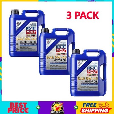 3-Pack Liqui Moly Leichtlauf High Tech 5W-40 Full Synthetic Oil 5L Fuel Save NIB