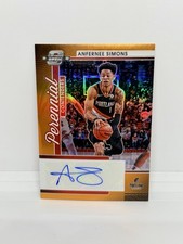 ANFERNEE SIMONS 2021-22 Contenders Optic Perennial Orange Auto /25 Portland