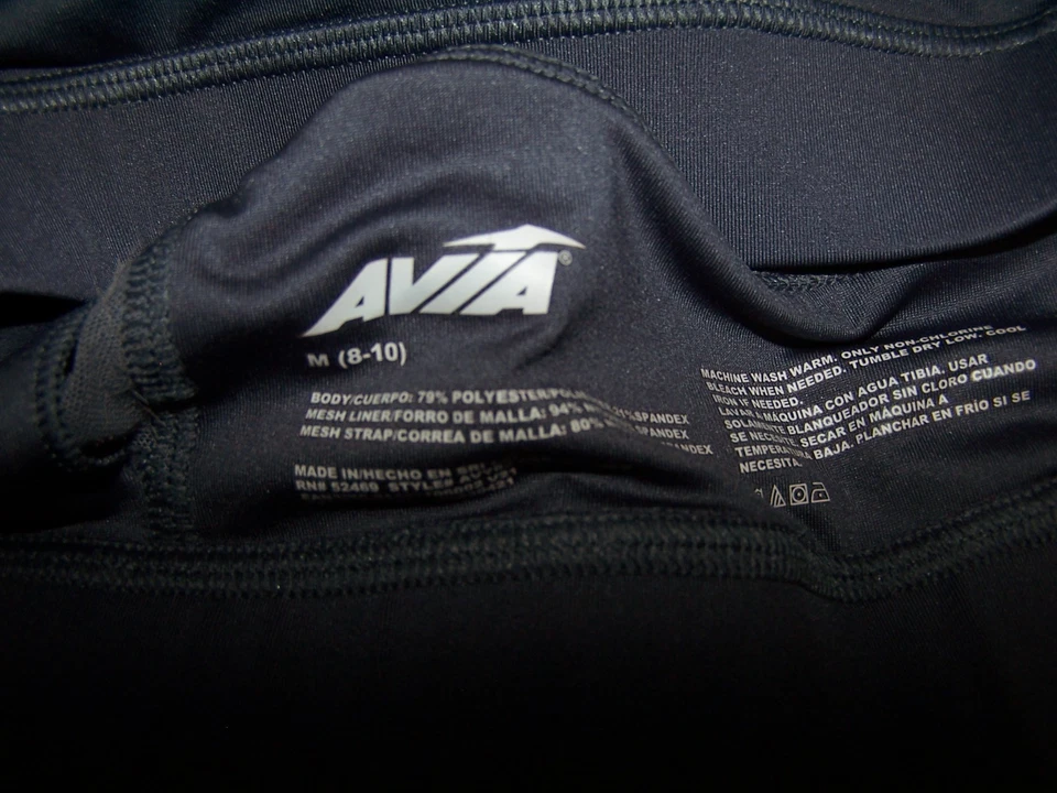 Sujetador deportivo AVIA azul con tiras, inserciones extraíbles, poli spandex talla M (8-10) Foto 3 de 3