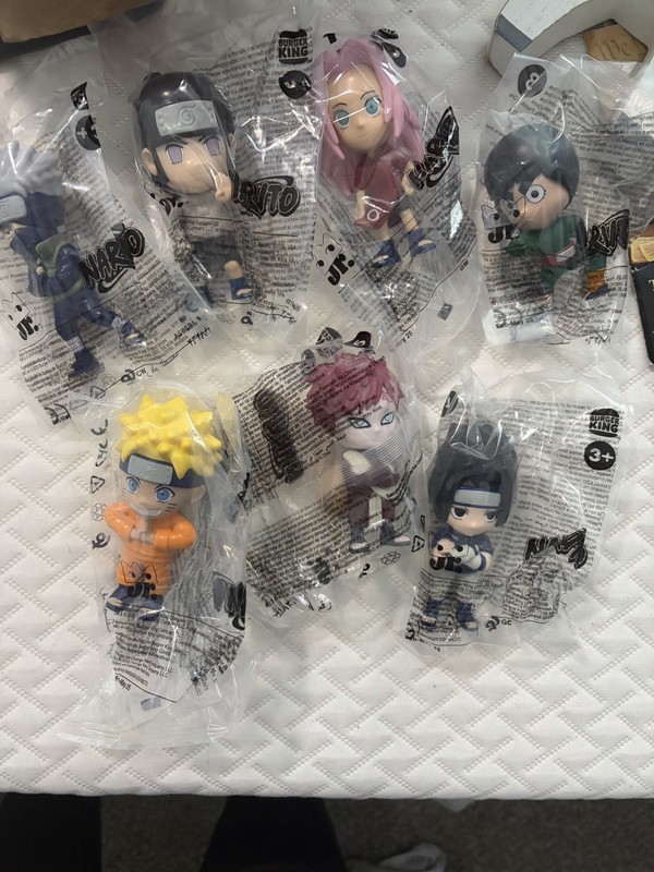 Burger King Naruto Shippuden Premium Toy Figures Lot UNOPENED