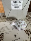 Fenton Art Glass Lily on Blue Burmese Turtle Figurine 5266 UG New NIB