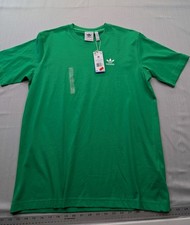 New Men's Adidas Trefoil Essentials Tee Shirt Size Medium Mens Energy Green