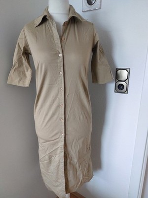 Mama, enjoy your pregnancy Größe: S Blau, Baumwolle beige Blusenkleid