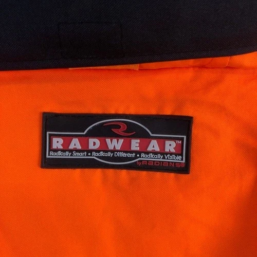 Radians Mens Jacket Orange Weather Proof Construction Workwear Bomber XL image 7