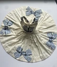 Lovely VTG Barbie Doll Handmade Dress 60's APPLIQUE bows Handstitched