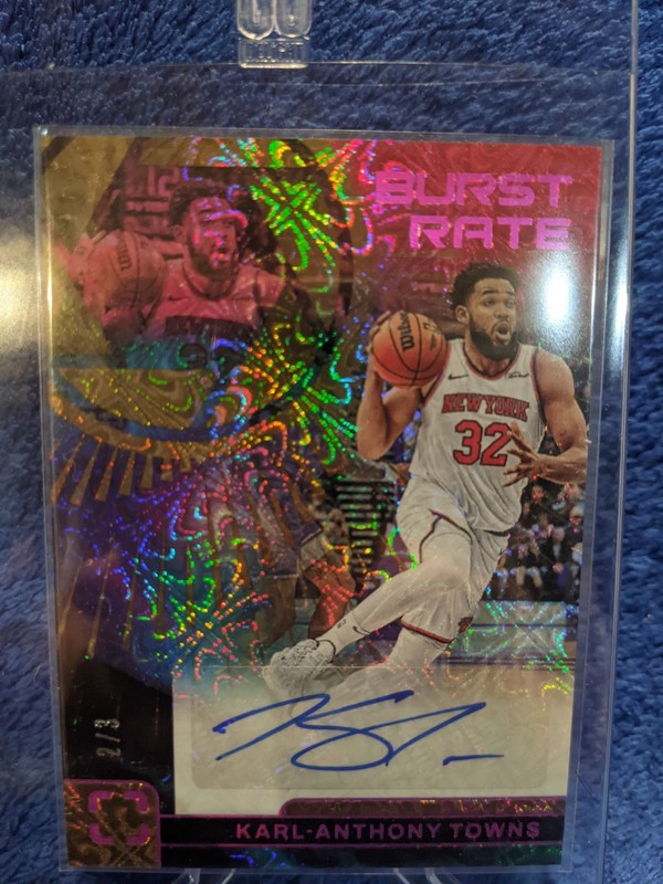 2024-25 Panini Karl-Anthony Towns Burst Rate Auto 2/3 #BRS-KAT
