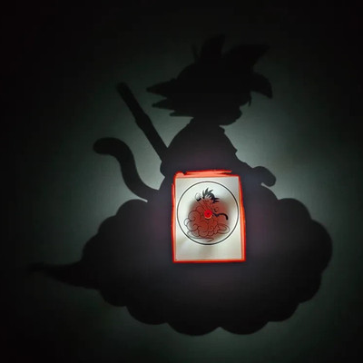 Son Goku Flying Nimbus Shadow Lamp 3D Printed Dragon Ball Anime Decor Gift