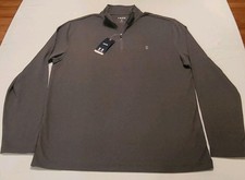 IZOD Advantage NWT performance fleece quarter-zip pullover in gray, size M.
