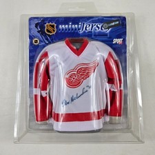 Red Wings Jersey Alex Delvecchio Mini Jersey Autographed w/ COA Sport FX 2004