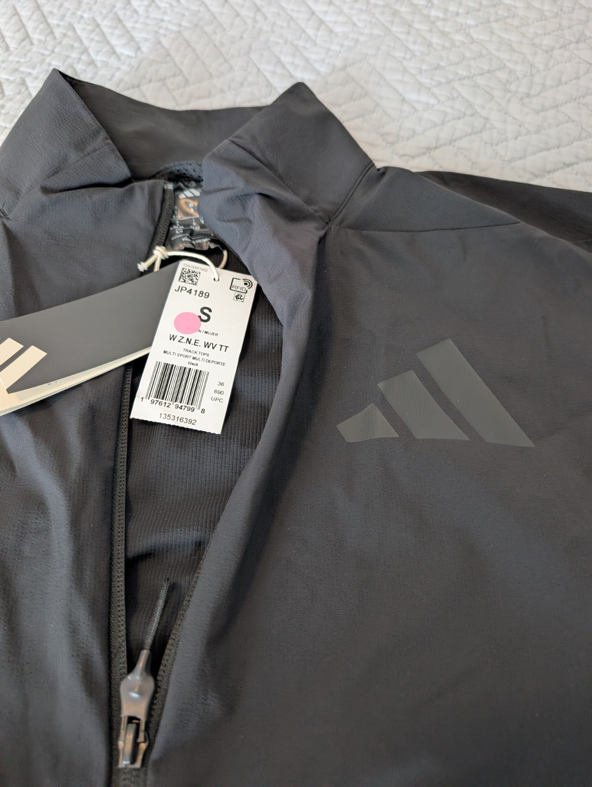 NWT Adidas Multi Sport Women's Jacket Black UPF 50+ Size S thumbnail 6