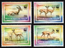 Niger 1998 MNH 4v, Sc 983-86b, WWF, Dorcas Gazella, Wild Animals -