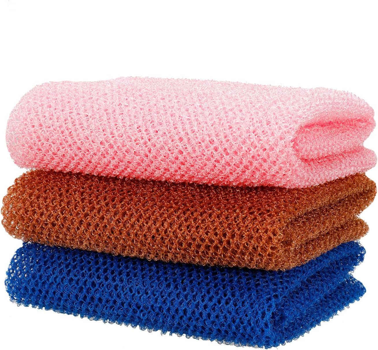 Net Sponge 3pcs African Exfoliating Sponge Net Long Bath Wash Scrub Shower Net