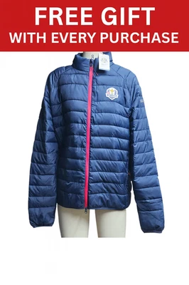 Herren XL 2023 Ryder Cup Marco Simone Rom Italien Full Zip Padded Golfjacke