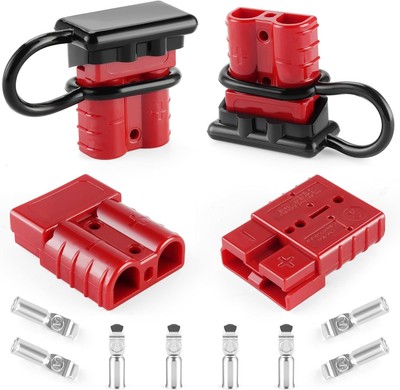 JUSTTOP Anderson Connector 4PCS,50Amp 12V to 36V Battery Quick 50A(4PCS) 