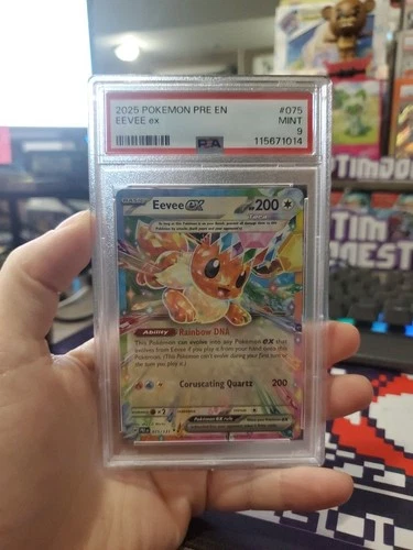 PSA 9 Eevee EX 075/131 Prismatic Evolutions Holo DOUBLE RARE