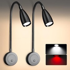 RV Reading Light, 12V LED Reading Light w/USB-C Charge Port, Red Night Long-2