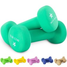 Yes4All 5 lbs Dumbbells Neoprene with Non Slip Grip   Great for Total Body...
