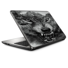 Laptop Skin Wrap Universal for 13 inch - Angry Wolf Growling Mountains