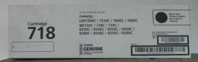Canon 718 Toner black i-SENSYS LBP7200C 7210C 7660C 7680C MF724C  1stk  KartonC