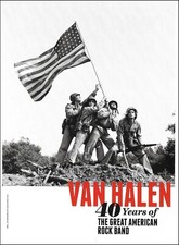 Eddie Van Halen Band Iwo Jima American Flag pose 8 x 11 pin-up photo