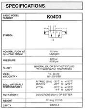 STERLING K04D3N 3/2 CARTRIDGE VALVE