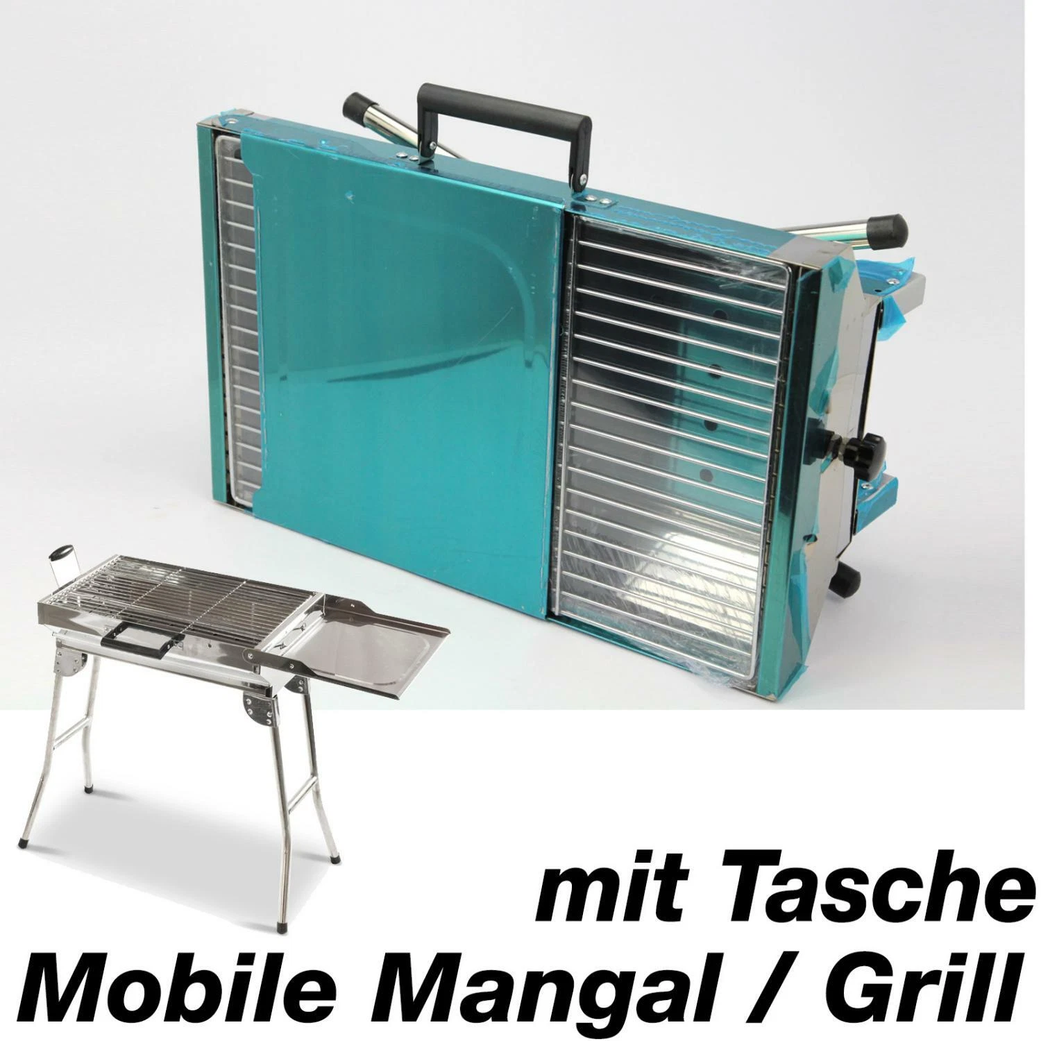 Portable Mangal Stainless Steel Shashlik Grill Charcoal Grill Bag