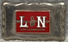 L  N Louisville  Nashville Railroad Belt Buckle 3.5 In. x 2 In. Broken Hook