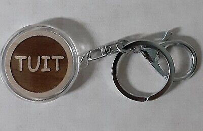 Round TUIT in an Acrylic Keychain holder When you get a Round TUIT KEY  CHAIN