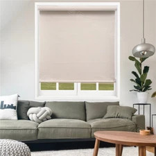 Custom Blackout Waterproof Fabric Window Roller Shades Blinds 20"-67" Wide
