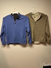 Tommy Bahama sweater quarter zip pull over reversable Set