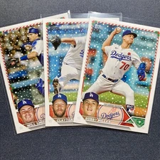 2023 Topps Holiday LOS ANGELES DODGERS (3) Card Lot Kershaw, Smith, Miller RC