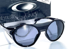 NEW Oakley CLIFDEN Shiny Black w POLARIZED Galaxy Black Lens Sunglass 9440