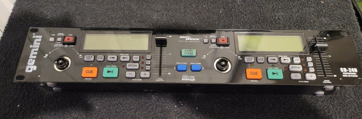 Gemini CD-240 Dual CD Player Controller Deck Only No CD Dock