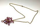 Vintage 3 Monet Gold Silver Chain Aurora Borealis Dangle Beads Pendant Necklace — photo 3