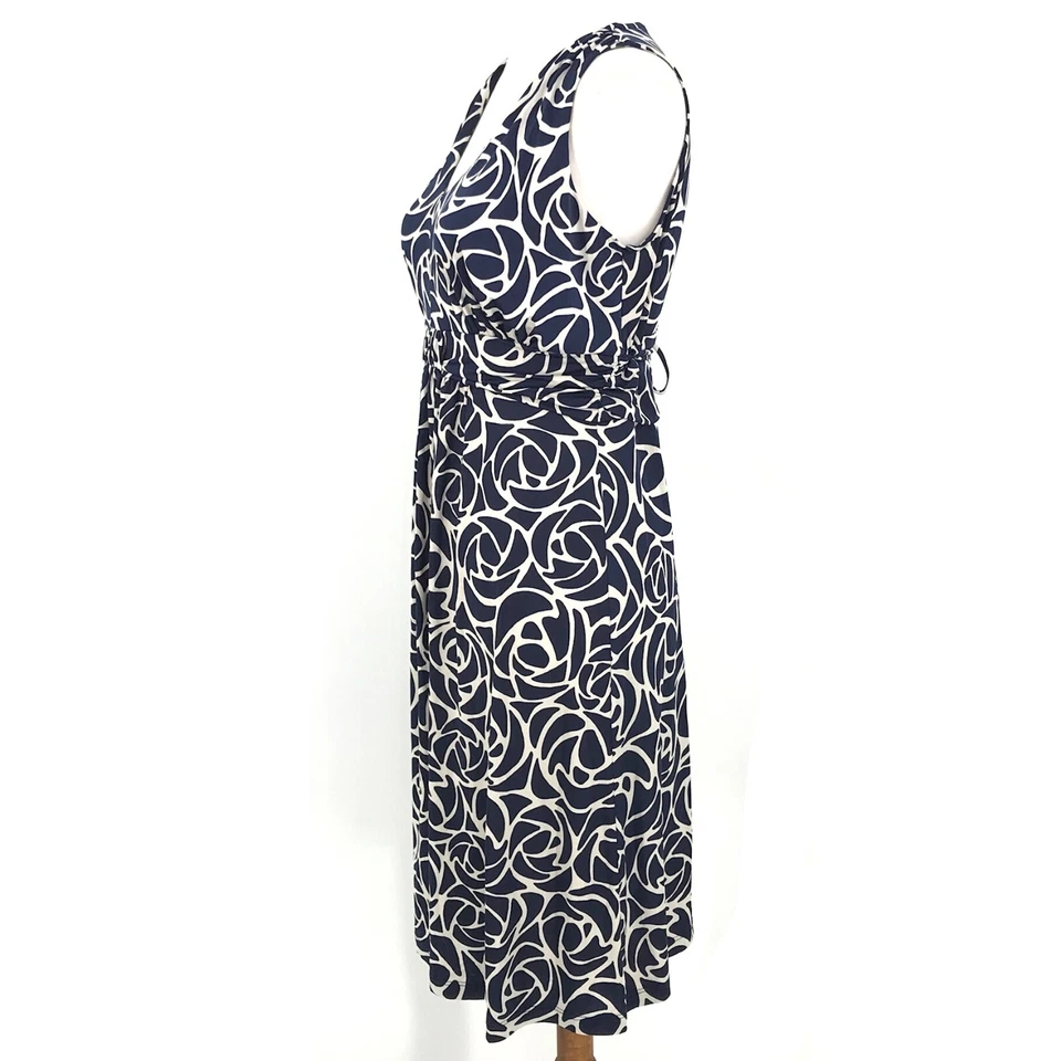 A Pea In The Pod Womens Maternity Dress Small Blue White Sleeveless Pullover USA - Image 4 of 4