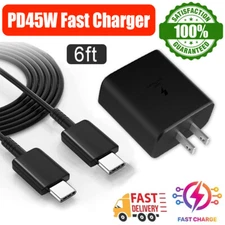 6FT Type-C Charging Cable Wall Adapter Power Charger For Samsung Galaxy S20 S21