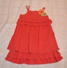 Gymboree ISLAND GETAWAY Red Tiered Dress w/Floral Corsage NWT 5T